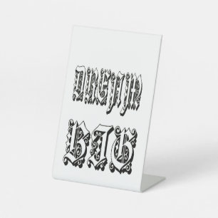 Signe De Table typographie gothique blackletter