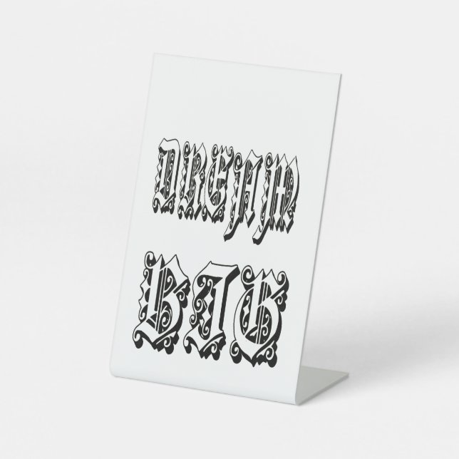 Signe De Table typographie gothique blackletter (Recto)