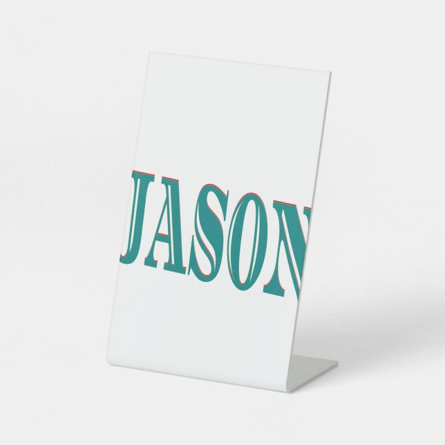Signe De Table typographie personnalisée de luxe nom art et texte (Recto)