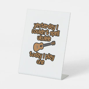Signe De Table Ukulele Original Drôle