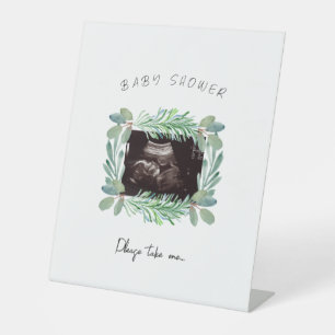 Signe De Table Ultrasound Baby shower de verdure PLeasy Take One