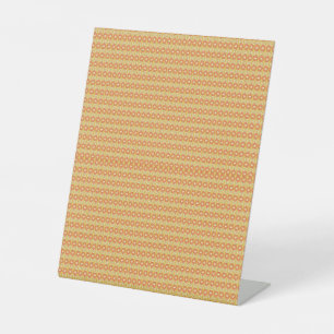 Signe De Table un arrière - plan orange et jaune avec des petits