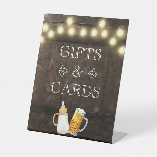 Signe De Table Un bébé brasse des cadeaux et des cartes de Baby s (Recto)