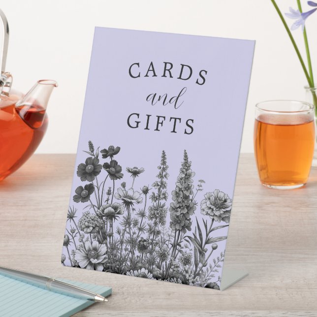 Signe De Table Un petit Baby shower Fleur sauvage Cartes et Cadea (In SItu)