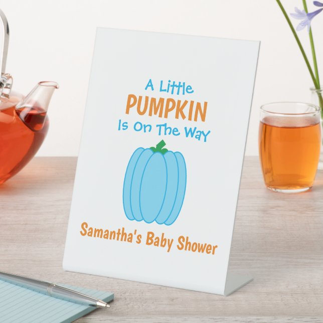 Signe De Table Un Petit Citrouille Est En Route (In SItu)