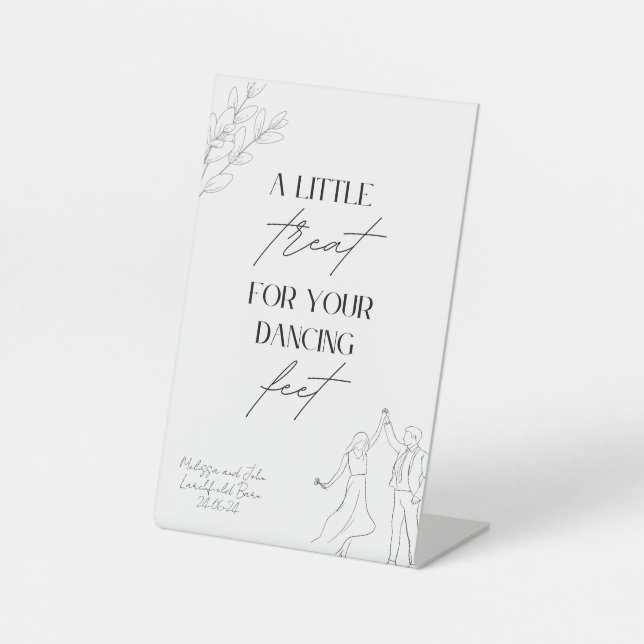 Signe De Table Un Petit Plaisir Pour Danser Les Pieds Chaussures  (Recto)