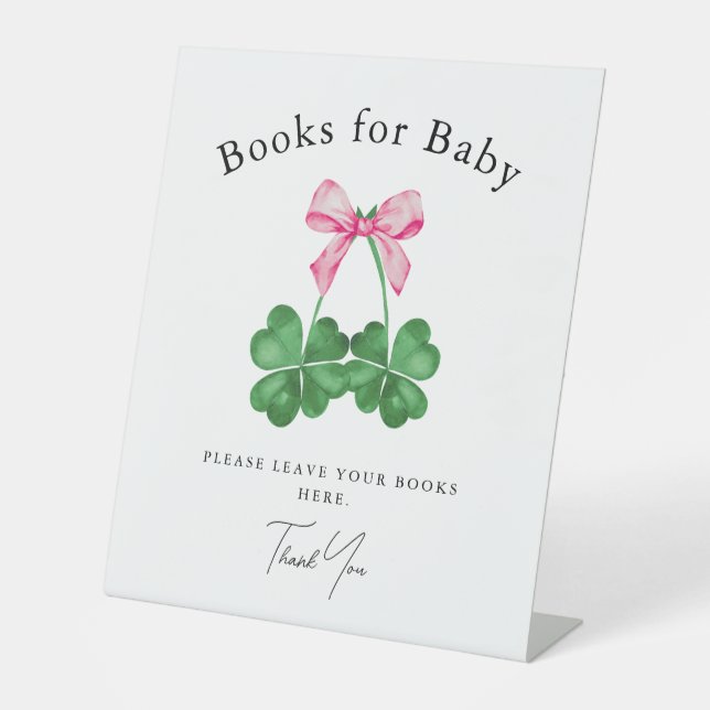 Signe De Table Un peu de chance Charm Shamrock Livres pour Baby S (Recto)