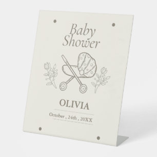 Signe De Table Une aventure à la poussette Baby shower non sexi