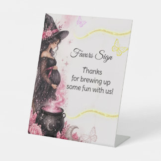 Signe De Table Une Baby Shower Rose "Un Bébé se Prépare" pour Hal