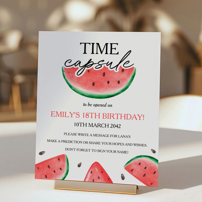 Signe De Table Une Capsule Melon Watermelon Time Capsule (Créateur téléchargé)
