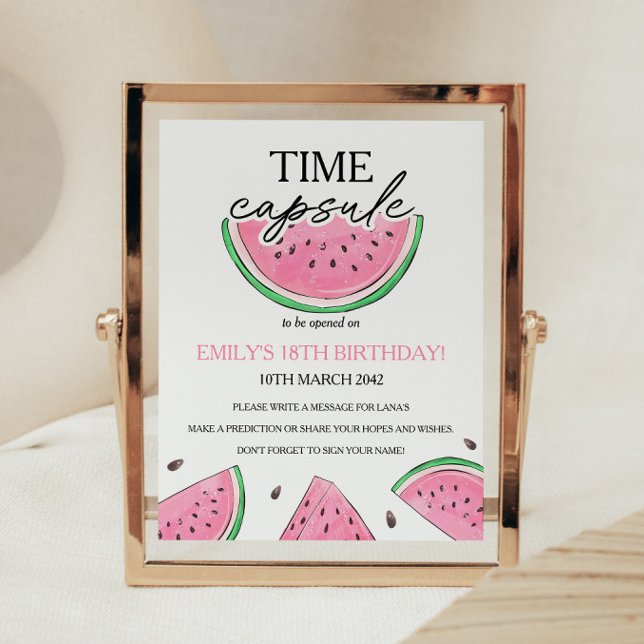 Signe De Table Une Capsule Melon Watermelon Time Capsule (Créateur téléchargé)