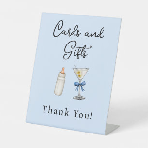 Signe De Table Une carte Tini One Blue et magasin de cadeaux Baby