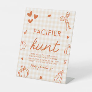 Signe De Table Une petite chasse à la tétine de citrouille Jeu de