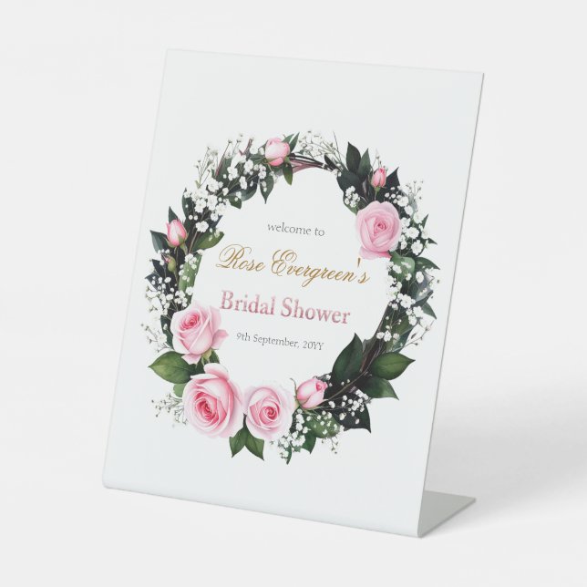Signe De Table Une romance floue : Fête des mariées rose (Recto)