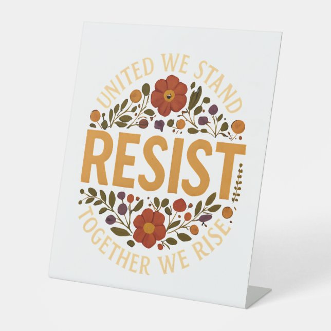 Signe De Table Unis Nous Tenons, Ensemble Nous Nous Élevons (Recto)