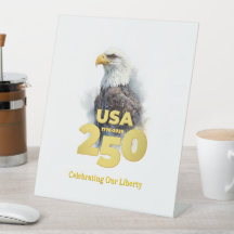 USA 250 : Aigle royal à l'aquarelle & Or