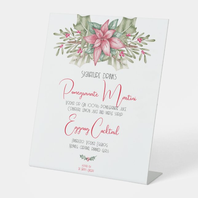 Signe De Table Vacances Signature Boissons (Recto)