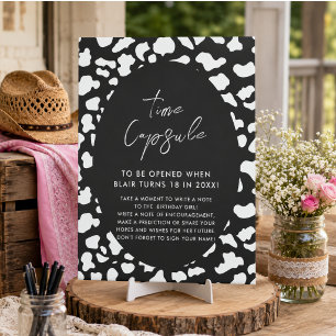 Signe De Table Vache Sainte Je Suis Une Cow-Girl 1er Anniversaire