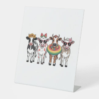 Signe De Table Vaches d'été, ferme de plage