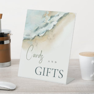 Signe De Table Vagues de mer côtière Sable Plage Mariage Cartes &