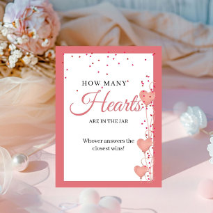 Signe De Table Valentine Fête des mariées Coeur rose Combien de C