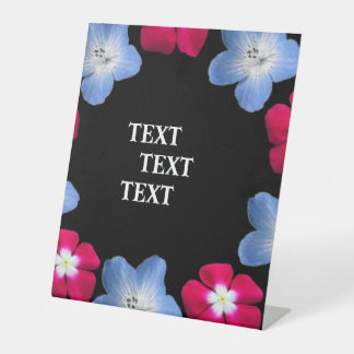 Signe De Table variété Fleur noire et rose