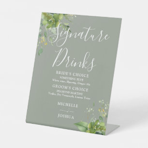 Signe De Table Végétation Florale Sage Green Signature Boissons
