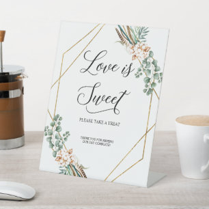 Signe De Table Verdure Eucalyptus Boho Feuilles L'amour est doux