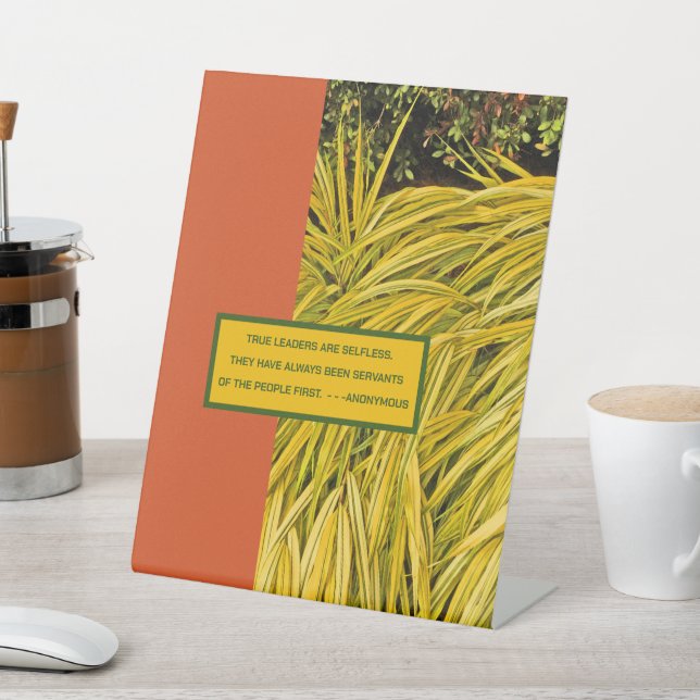 SIGNE DE TABLE VÉRITABLE DEVIS DE LEADERSHIP/ GRASSE ORNAMENTALE (In SItu)