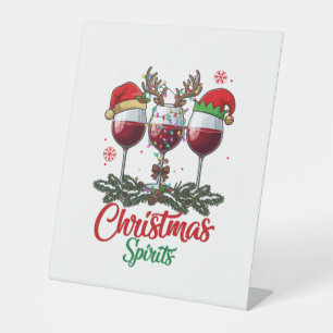 Signe De Table Verres à vin Esprits de Noël Renne Andouillers Pi