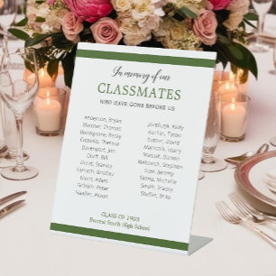 Signe De Table Vert En Mémoire De Nos Camarades Réunion Honte