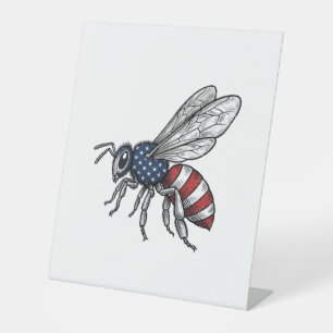 Signe De Table Vêtement graphique vectoriel abeille patriotique v