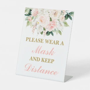 Signe De Table Veuillez porter un masque