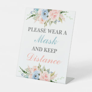 Signe De Table Veuillez porter un masque que le sexe révèle