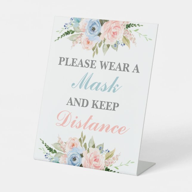 Signe De Table Veuillez porter un masque que le sexe révèle (Recto)