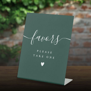 Signe De Table Veuillez Prendre Une Faveur Emerald Green Modern S