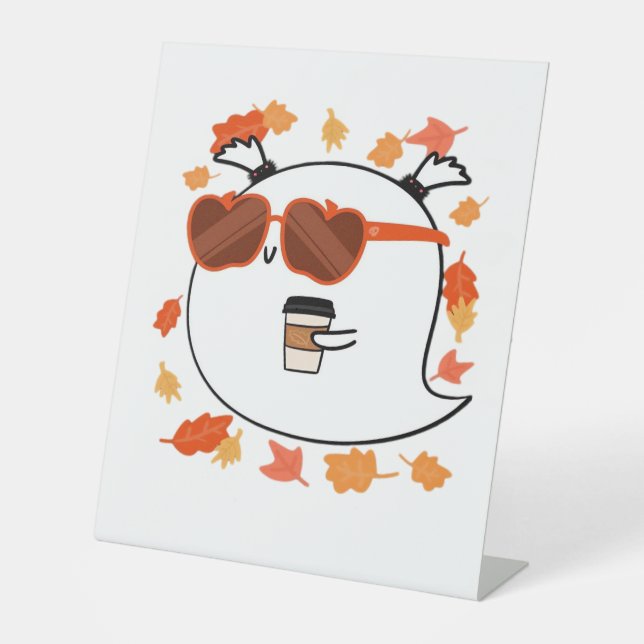 Signe De Table Vibes D'Automne Cute Ghost Classic T-Shirt (Recto)