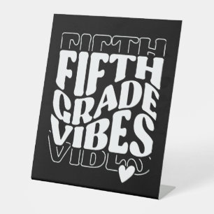 Signe De Table Vibes De Cinquième Année De Retour À L'École