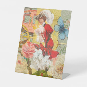 Signe De Table Victorian Lady Woman Fun Carriage