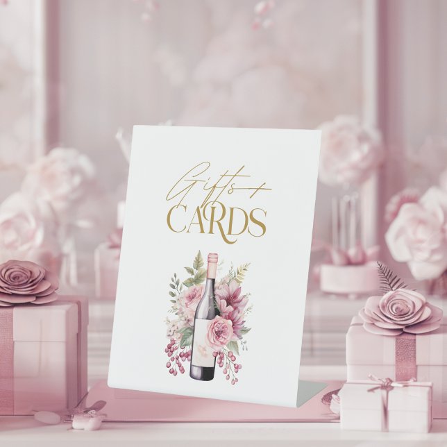 Signe De Table Vino avant les Vœux Cadeaux et Cartes de Mariage (Créateur téléchargé)