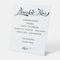 Vintage Chic Retro Bourbon Bar Mariage Menu Boisso