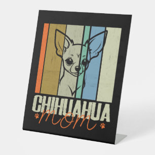 Signe De Table Vintage Chihuahua Maman Amoureux de les chiens Fêt