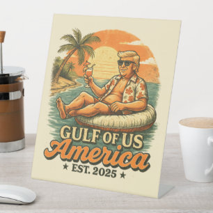 Signe De Table Vintage drôle Trump Amérique du Golfe 2025