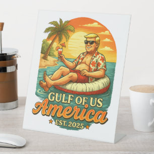 Signe De Table Vintage drôle Trump Amérique du Golfe 2025