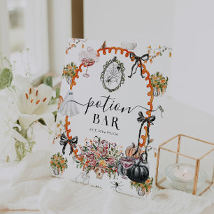 Signe De Table Vintage Éffrayant Cottagecore Halloween Potion Bar