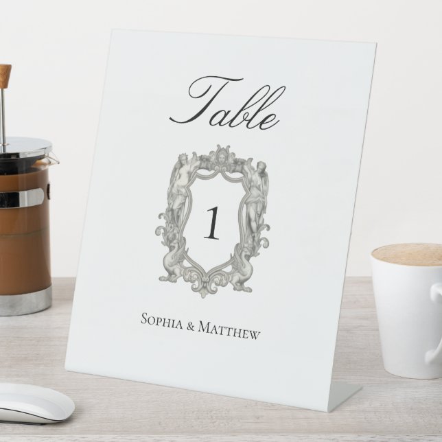 Signe De Table Vintage Elegant Wedding Table Number  (In SItu)