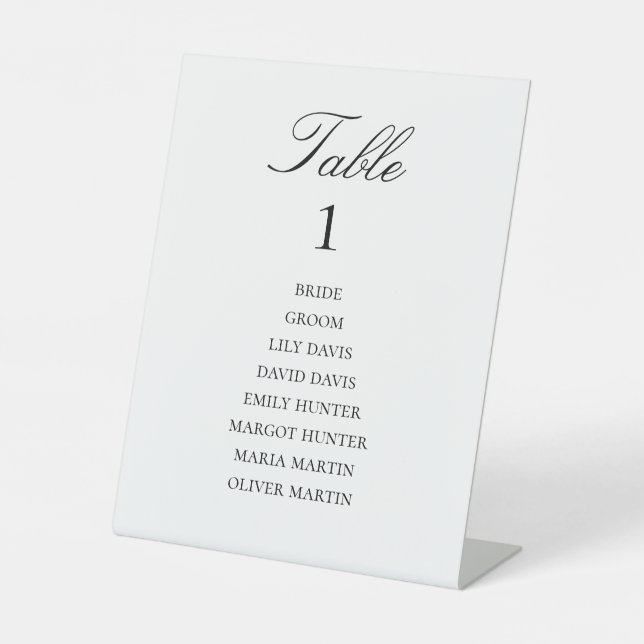 Signe De Table Vintage Elegant Wedding Table Number  (Recto)