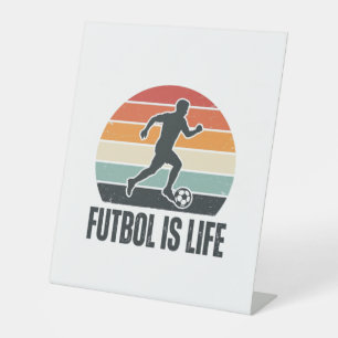 Signe De Table Vintage Futbol est la vie Conception de maillot de