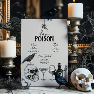 Signe De Table Vintage Halloween Party Choisissez votre barre Poi
