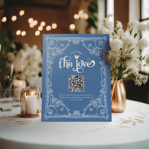 Signe De Table Vintage Wedding the Love Photo Share QR Code